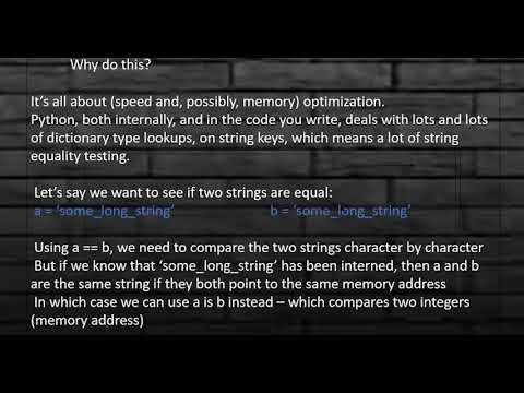P1 Ep23 Python Optimizations String Interning