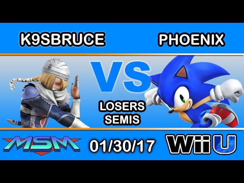MSM 83 - LH | K9sbruce (Sheik) Vs. Phoenix (Sonic) Losers Semis - Smash Wii U
