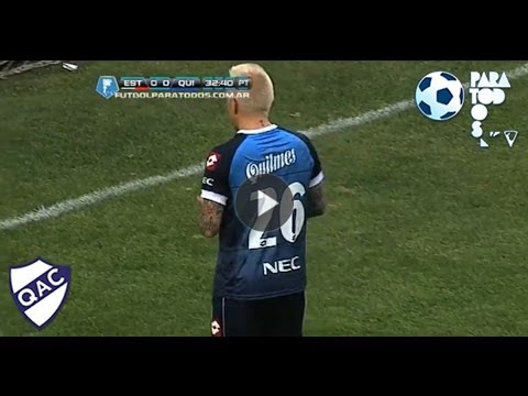 Ocasión de Garnier. Estudiantes 0 - Quilmes 0. Fecha 13. Torneo Inicial 2013. Fútbol Para Todos