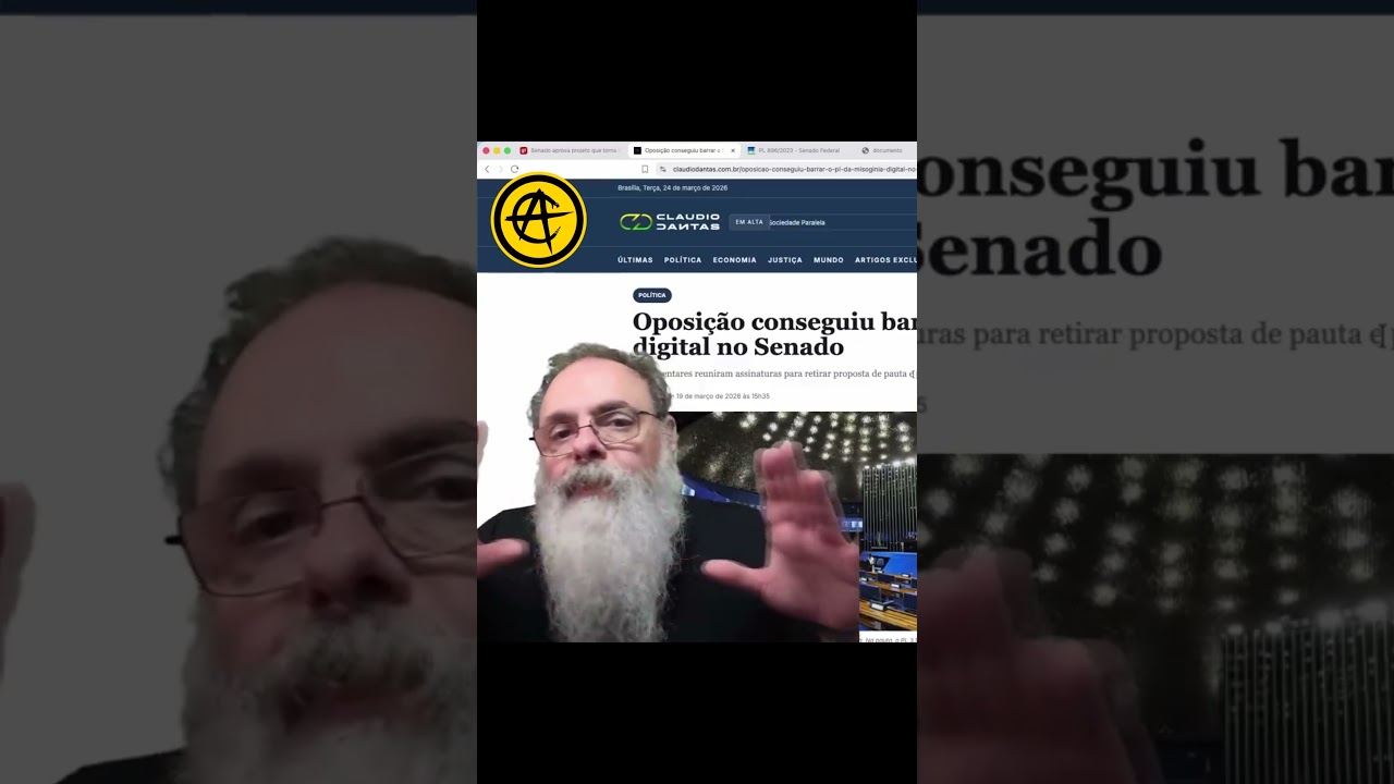 SENADO aprova o PL da MISOGINIA, mas FELIZMENTE, NÃO é o PIOR dos VÁRIOS PROJETOS da MISOGINIA