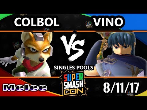 Smash Con 2017 SSBM - SS | Colbol (Fox) Vs. Vino (Marth) Smash Melee Pools