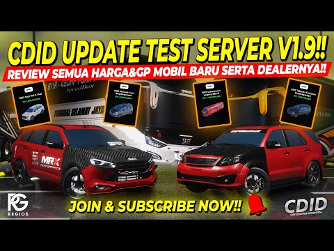 REVIEW SEMUA HARGA&GP MOBIL2 BARU SERTA DEALERNYA!! CDID UPDATE TEST SERVER V1.9!! - CDID Roblox