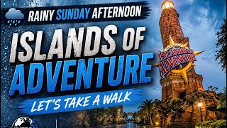 Rainy Sunday at Islands of Adventure 🌧️ | Full Park Walkthrough at Universal Orlando