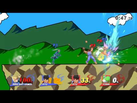 Super Smash Bros. Wii U For Glory Doubles - Ryu & ZSS VS Ryu & Yoshi