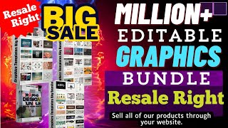 Unlock Your Creativity: Over A Million Editable Graphics Templates With Resale Rights!