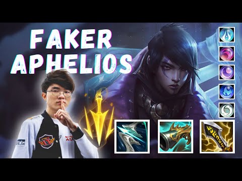 Faker Aphelios ADC VS Draven Patch 11.17