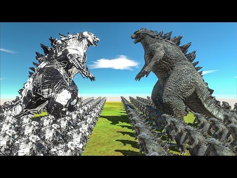 Epic Godzilla Battle | Legendary White Godzilla VS Godzilla 2014 - Animal Revolt Battle Simulator