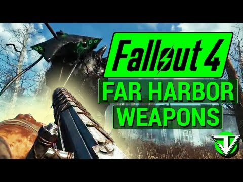 FALLOUT 4: NEW Far Harbor DLC Harpoon Gun, Lever-Action Rifle, and Fish Gaff! (New WEAPONS Analysis)