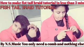 Twisted Edge Fishtail Braid, Hair Tutorial Easy Style