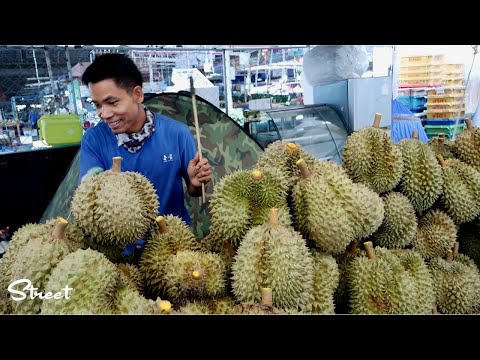 Amazing Ripe Durian Cutting Skills Master Collection - Thailand Street Food