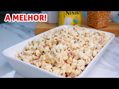 Receita Simples de Pipoca com Leite em Pó Ninho