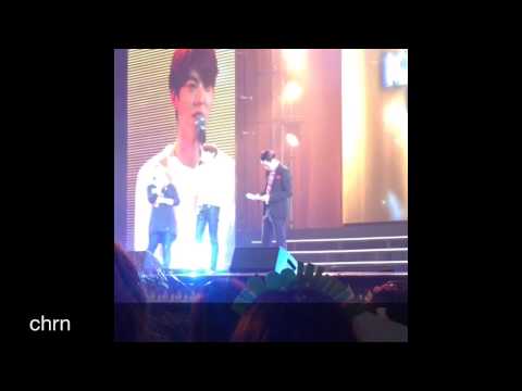 140405 KimwoobinFanMeetinBKK : Woobin's reaction when he sa