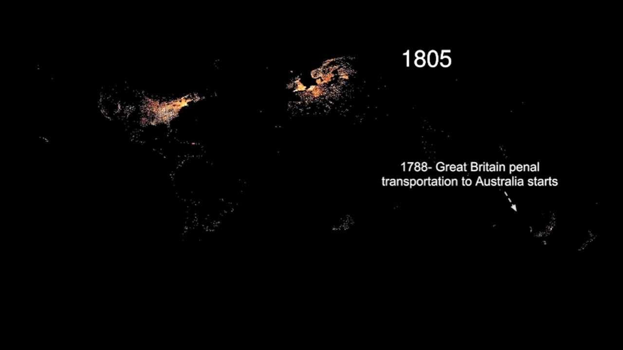 Snippet: Human migration over the centuries based on 86 million public genealogy profiles