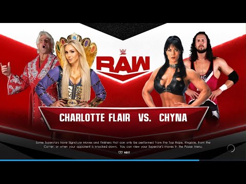 Charlotte Flair (w/ "The Nature Boy" Ric Flair) v Chyna (w/ X Pac)