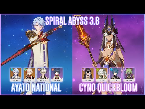 C0 Ayato National & C0 Cyno Quickbloom | Spiral Abyss 3.8 | Genshin Impact