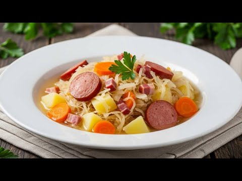 Polish Kapuśniak (authentic sauerkraut soup recipe...