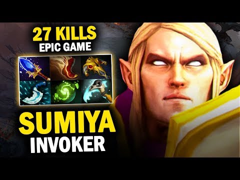 SUMIYA INVOKER IS SAVAGE!! EPIC GAME 27 KILLS EZ 6 SLOT ITEMS - DOTA 2 INVOKER 7.20E