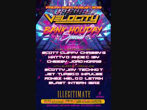 Velocity - Bank Holiday Special August 2019 - Dj Isy - Mc's Letrix & Intern