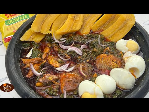 HOW TO MAKE KONTOMIRE ABOMU WITH PLANTAIN | AUTHENTIC GHANAIAN RECIPE