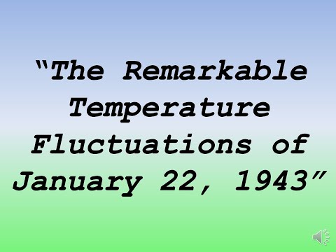 The Remarkable Temperature Fluctuations of January 22, 1943