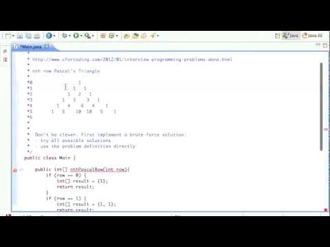 Java Pascals Triangle Arrays Tutorial