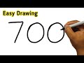 How to turn number 700 into a cycle | How to draw a bicycle step by step easy | Cycle art video