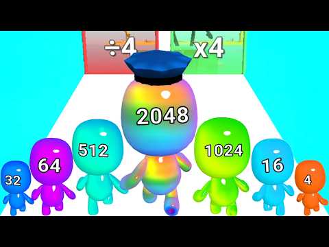 Man Runner 2048: Run and Merge Satisfying ASMR Gameplay Walkthrough Android iOS