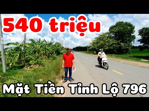 Bán đất 13,5x83 mặt tiền Tỉnh lộ 796 giá 540 triệu bao giấy tờ ở Ninh Điền Tây Ninh cách TPHCM 70km