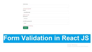 Download the video "Form Validation in React JS"