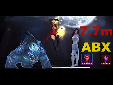 Moonstone 7.7m ABX/ 3 runs/ Forged energy/ Rage/ Solo Run/ Mystique Combo.. MARVEL FUTURE FIGHT