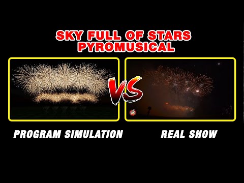 Pyromusical Fireworks Show Simulation Vs Real Show #Pyromusical #Finale3D #Fireworks 