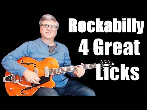 4 Great Rockabilly Licks in 1 with tabs - Happy Halloween