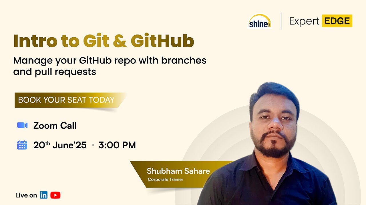 Introduction to Git & GitHub #expertedge #masterclass #github