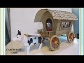Cardboard Cart Bullock Cart Best Out Of Waste