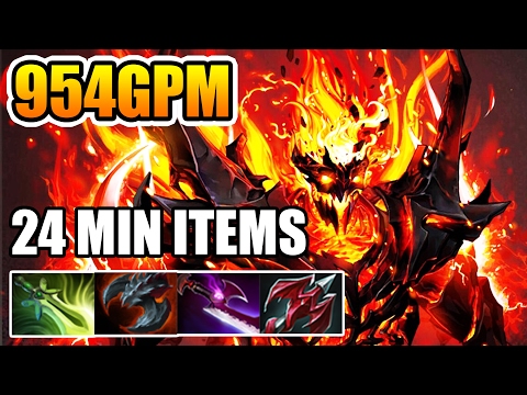 OG.Ana [Shadow Fiend] 959GPM FOUNTAIN DIVING x2 RAMPAGE At 24 Minutes - Dota2 7.01