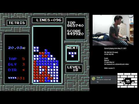 My FIRST MAXOUT in NES Tetris! 1,017,680