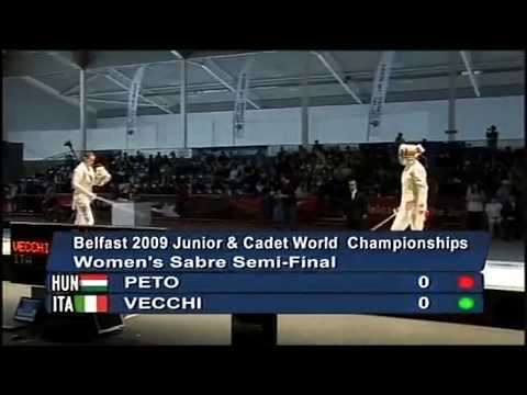Belfast World Championships 2009 JWS - L4 - Peto HUN v Vecchi ITA
