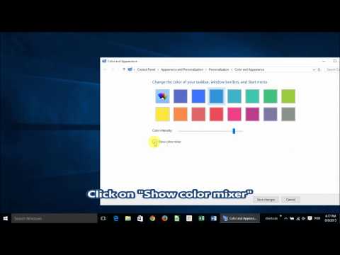 windows 10 change start menu color
