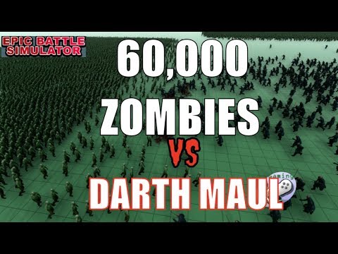 ZOMBIES vsdarth Maul - UEBS - Ultimate Epic battle simulator