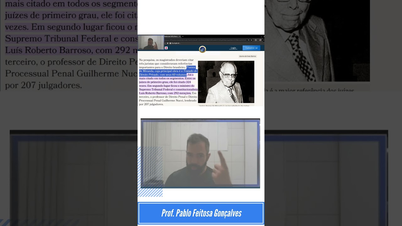 O preferido dos juízes: Pontes de Miranda