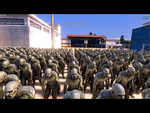 23000 ZOMBIES VS 14000 GERMAN MACHINE GUNS - Ultimate Epic Battle Simulator 2 UEBS2