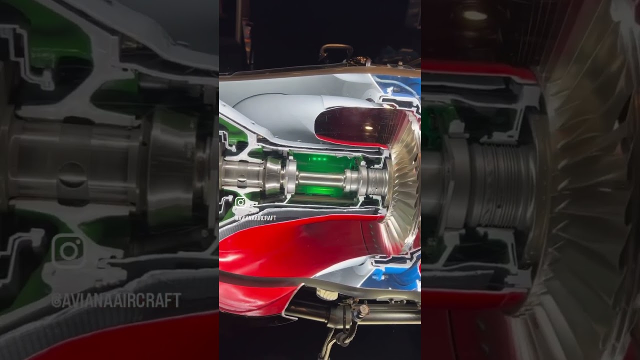 Go inside a PT-6 turboprop engine! #airplane #aviation #aeroplane #flying #pt6
