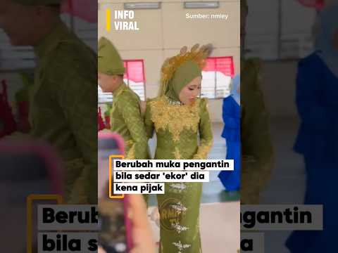 Boleh plak dia pijak ekor pengantin tu sampai tercabut! muka mmg baran nasib baik suami pandai pujuk