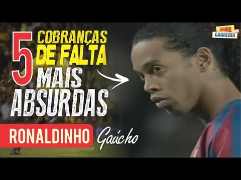 As 5 COBRANÇAS DE FALTA mais ABSURDAS de RONALDINHO GAÚCHO