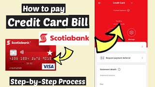 How to pay credit card bill scotiabank app | Scotiabank Credit card Bill Payment | Credit Payment