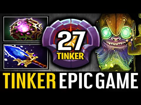 MASTER TIER Tinker level 27 Intense Battle vs Morphling God ! Dota 2 7.28c Tinker Gameplay.