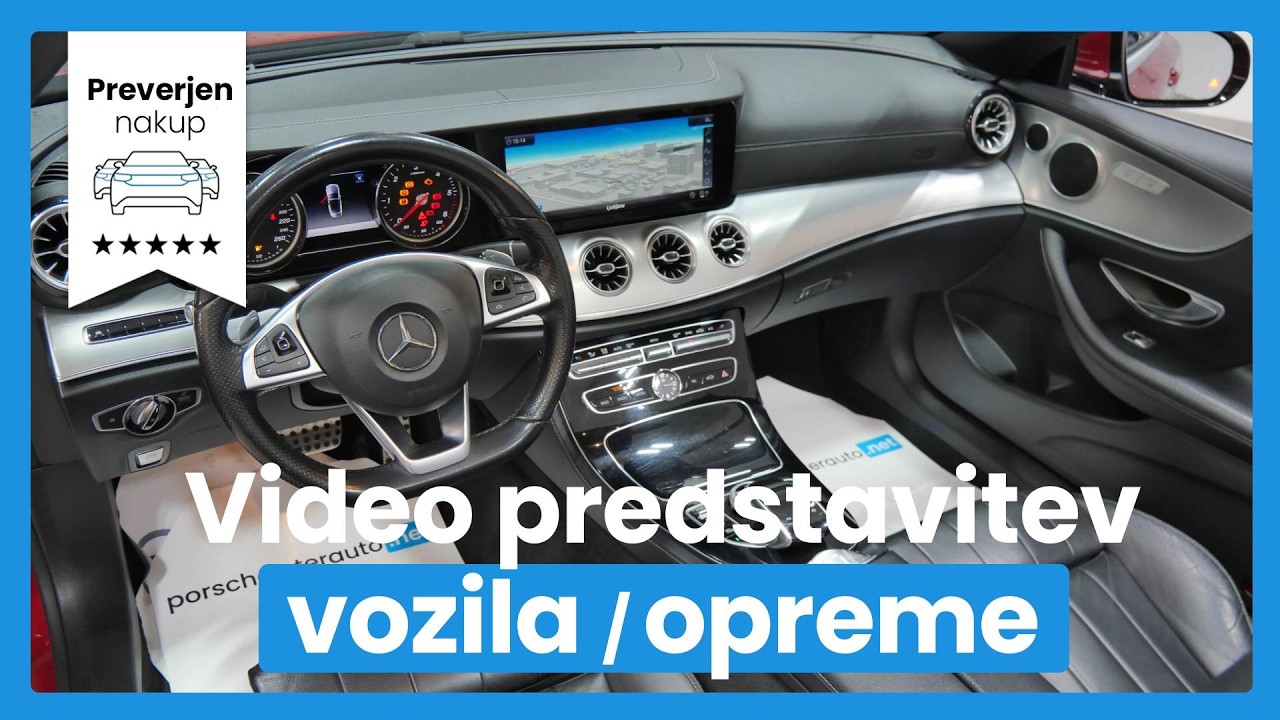 Mercedes-Benz E-Razred E220d Cabrio AMG Avt.- 360 - CARPLAY - SIDE ASSIST