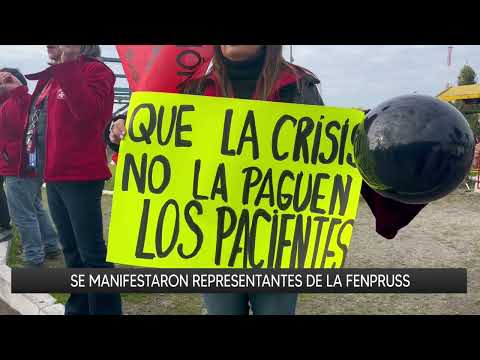 Gremios de la salud protestaron en Talcahuano por recortes durante ceremonia en Asmar