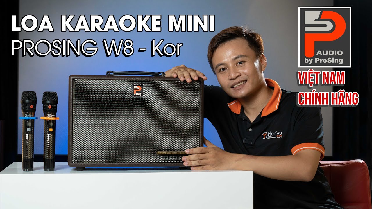 video Loa karaoke di động Prosing W8-Kor chính hãng 0