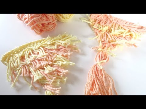 (5) CAL Summer Bunting/Pennants - Loop Stitch Tassles Triangle